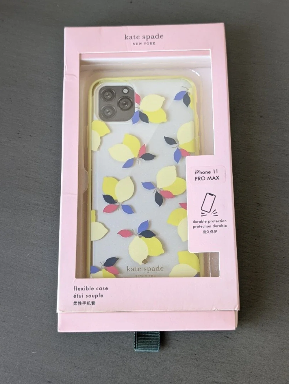 kate spade Lemon & Multicolor Leaf iPhone 11 Pro Max Flexible Case - Yellow